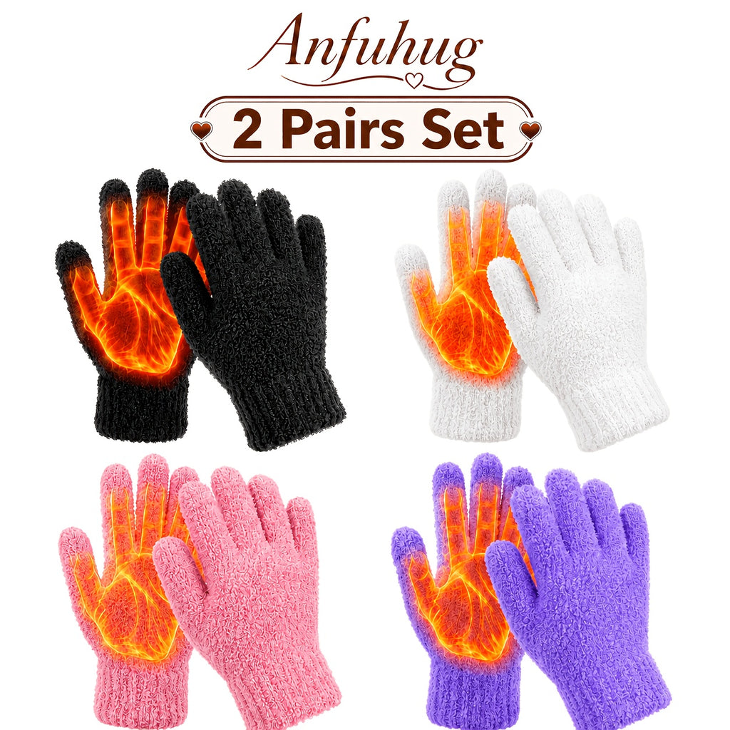 Gants coupe-vent en peluche