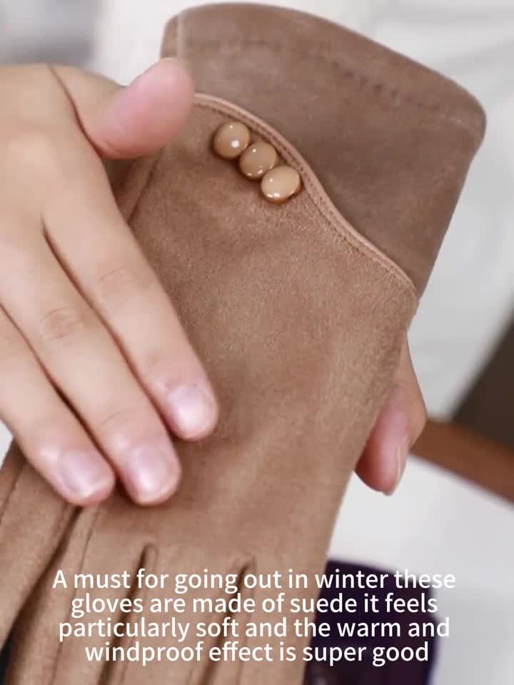 Gants coupe-vent thermiques en maille, 6 coloris, brodé