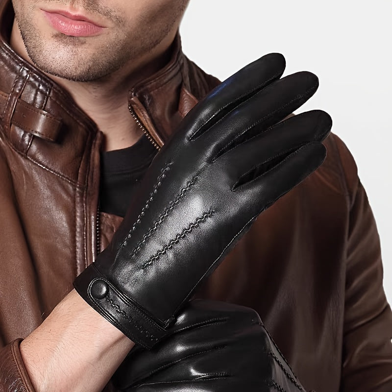 Gants en cuir, 3 coloris, cuir de mouton