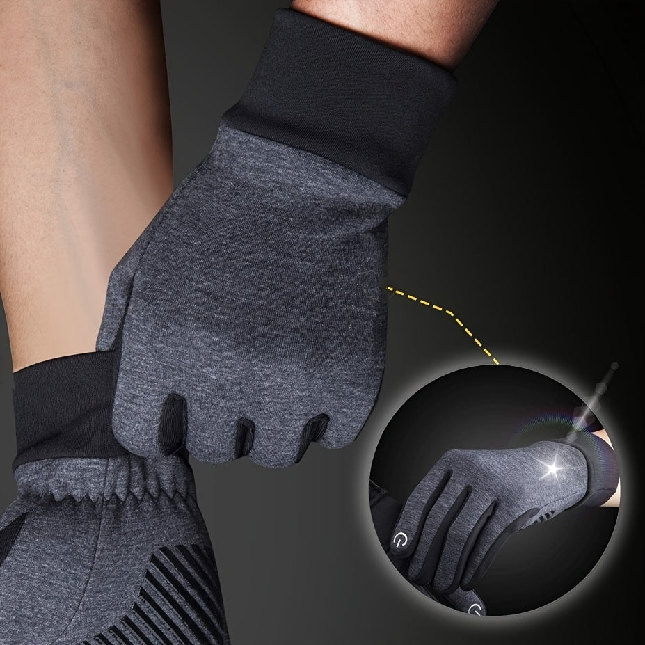 Gants mitaines antidérapants doublés en maille