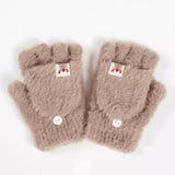 Gants sans doigts en maille, 2 coloris, femme