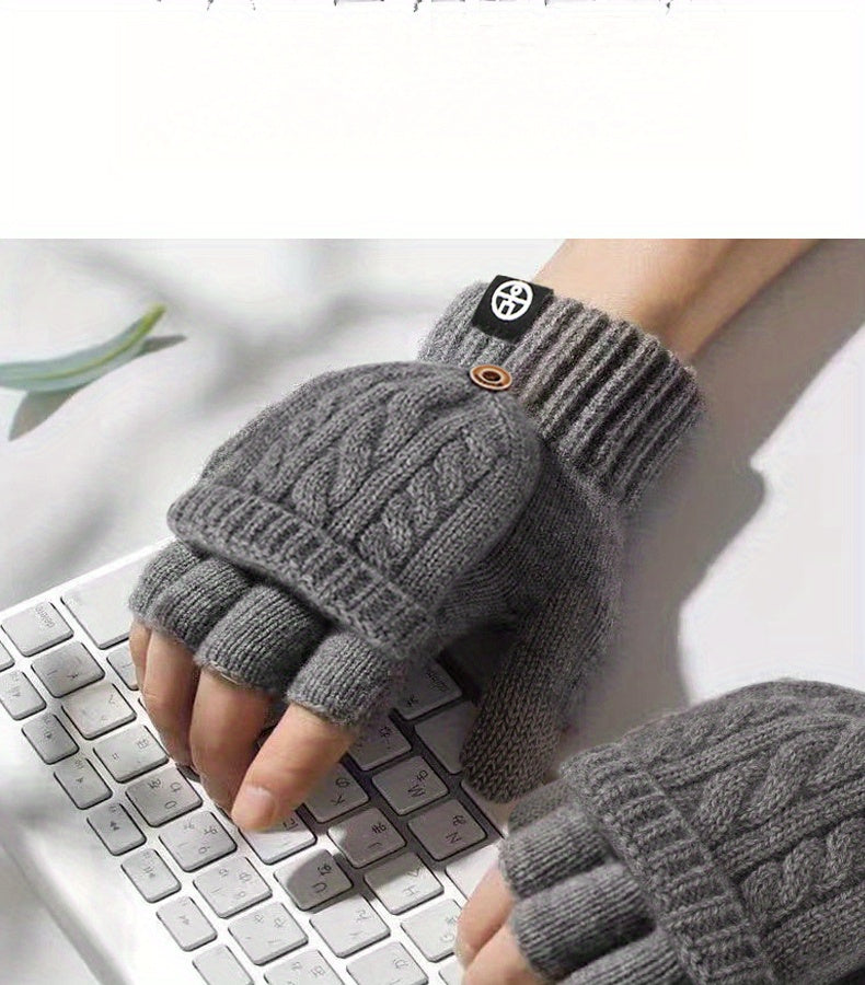 Gants sans doigts doublés en maille