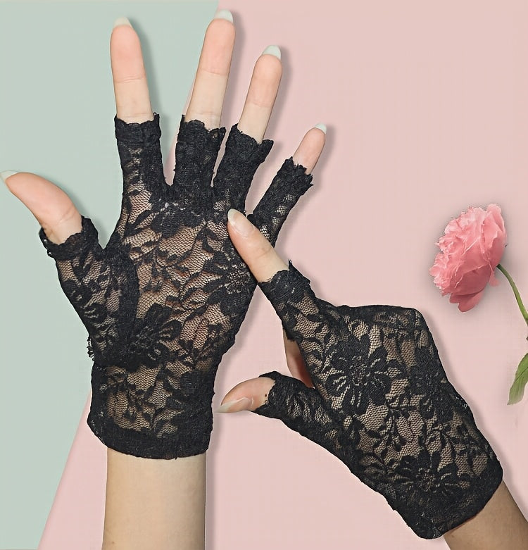 Gants sans doigts fins de conduite en maille