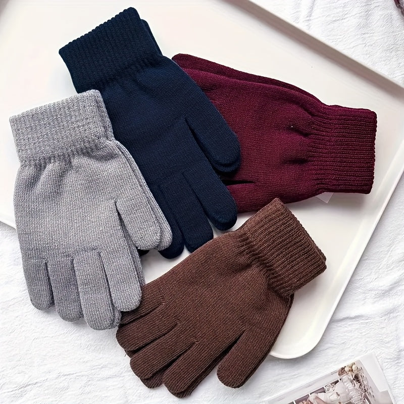Gants doublés en maille — lot de 5 paires