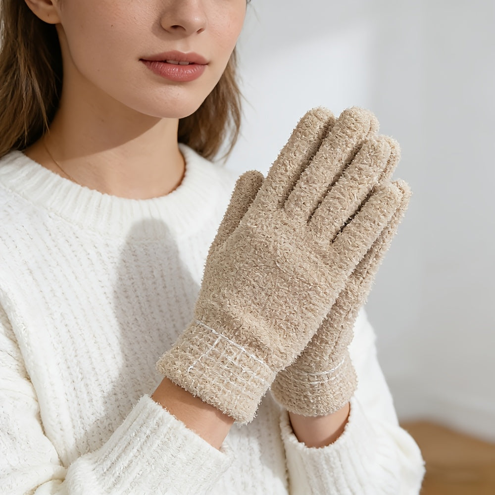 Gants en suédine, gris