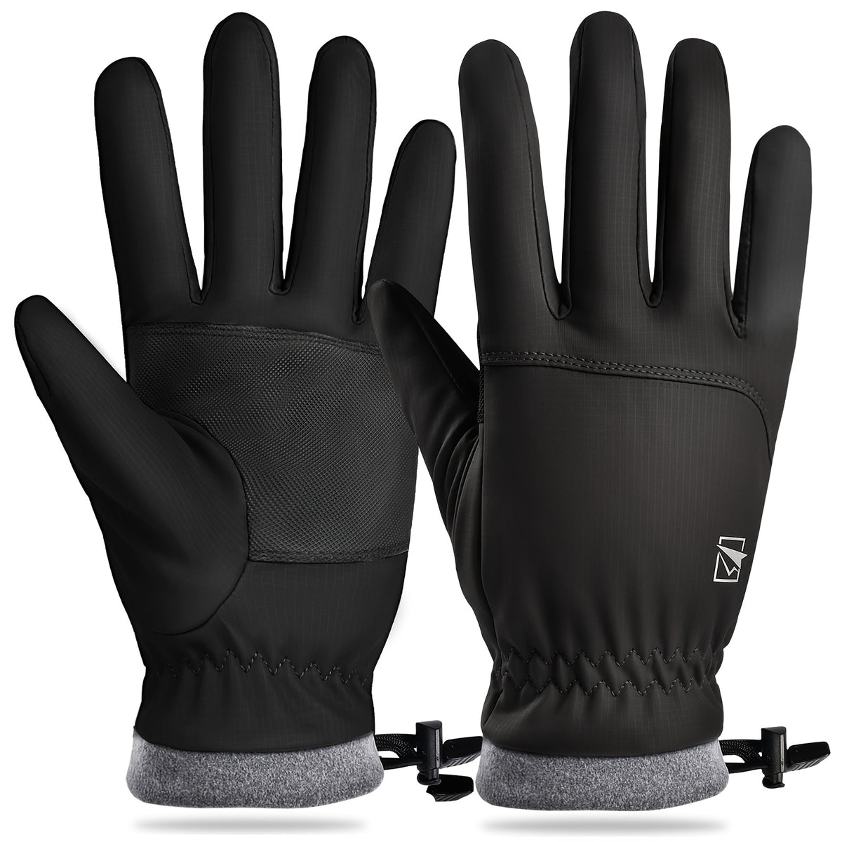 Gants tactiles à sangle de poignet en softshell