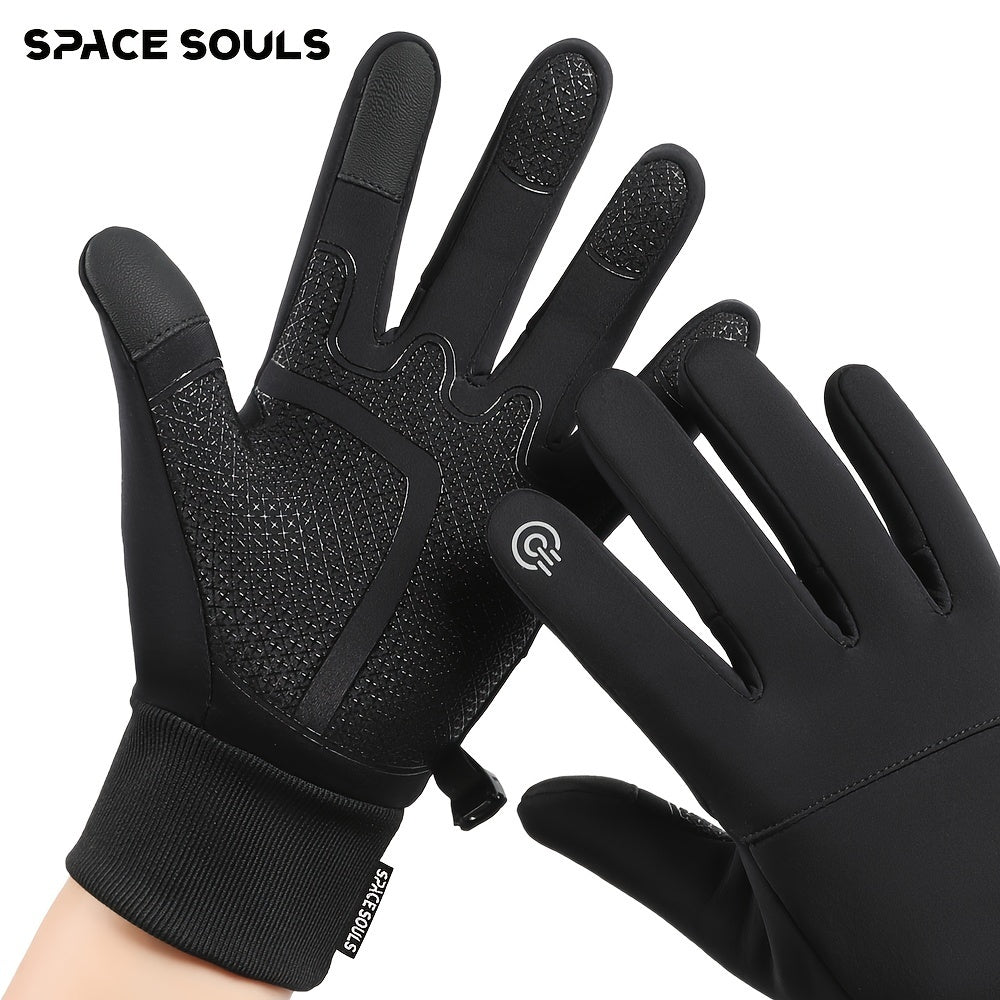 Gants tactiles coupe-vent thermiques en simili cuir, du M au XL