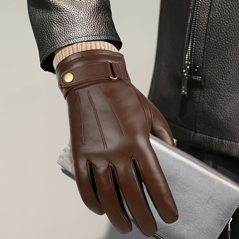 Gants en cuir, noir