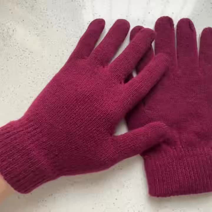 Gants doublés en maille — lot de 5 paires