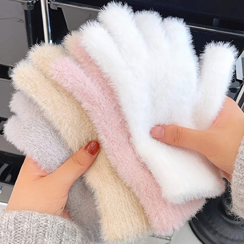 Gants en maille, 6 coloris, tissé