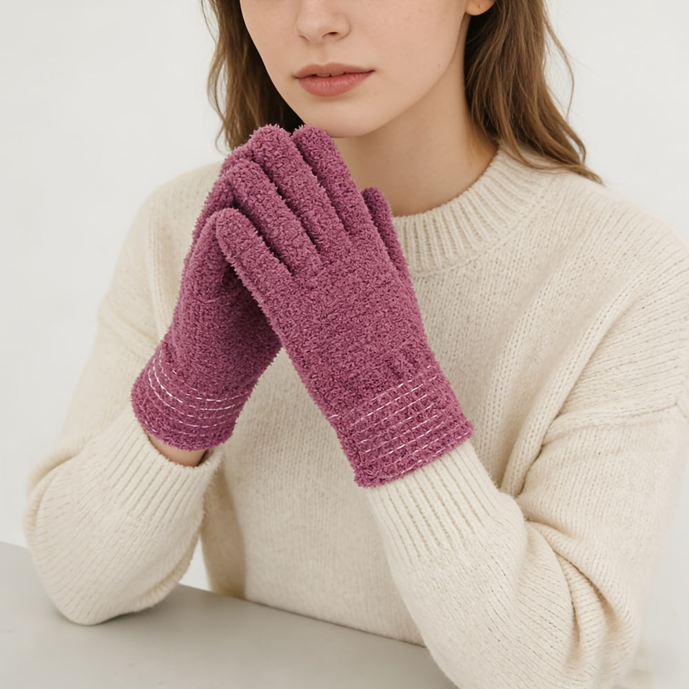 Gants en suédine, gris