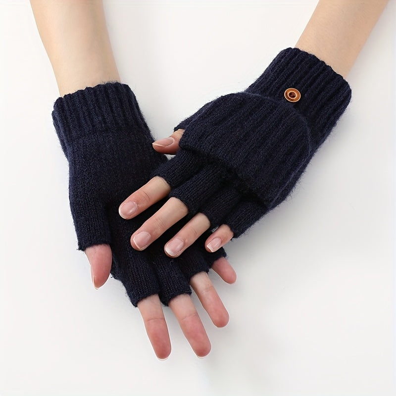 Gants mitaines coupe-vent thermiques en maille, 6 coloris