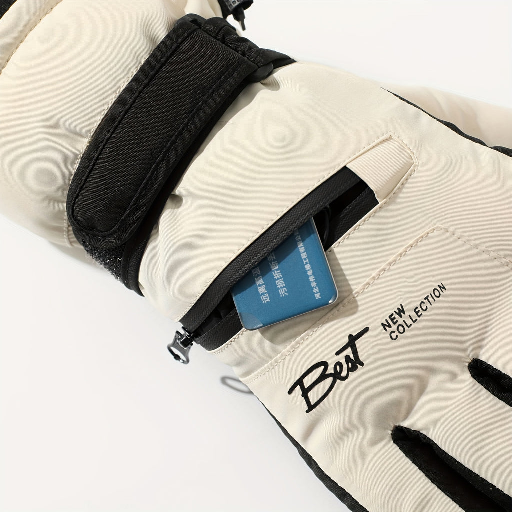 Gants tactiles coupe-vent imperméables en cuir