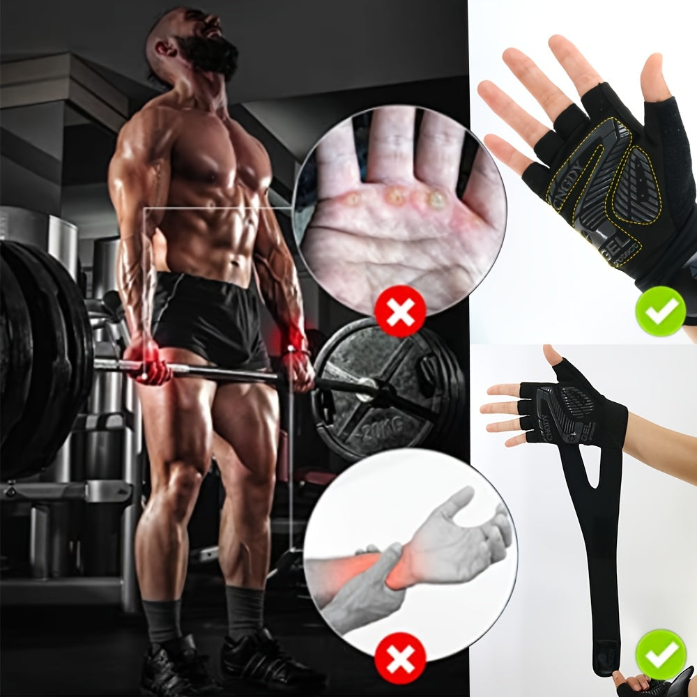 Gants de musculation sans doigts antidérapants en maille, 6 coloris