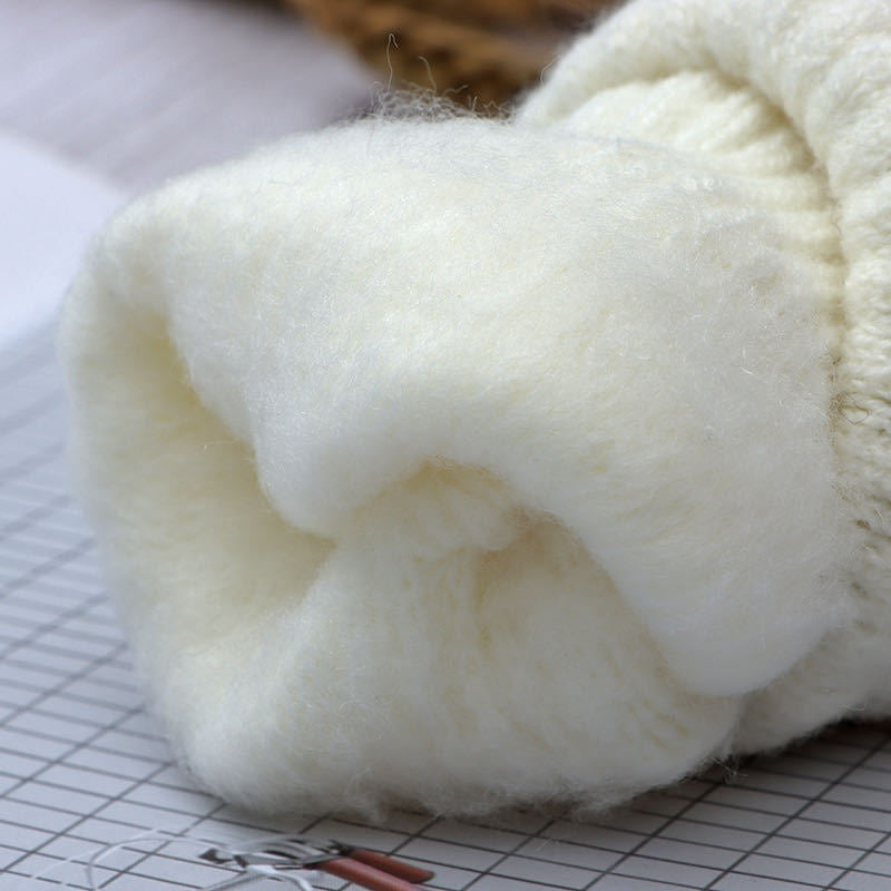 Gants tactiles en maille gaufrée, blanc