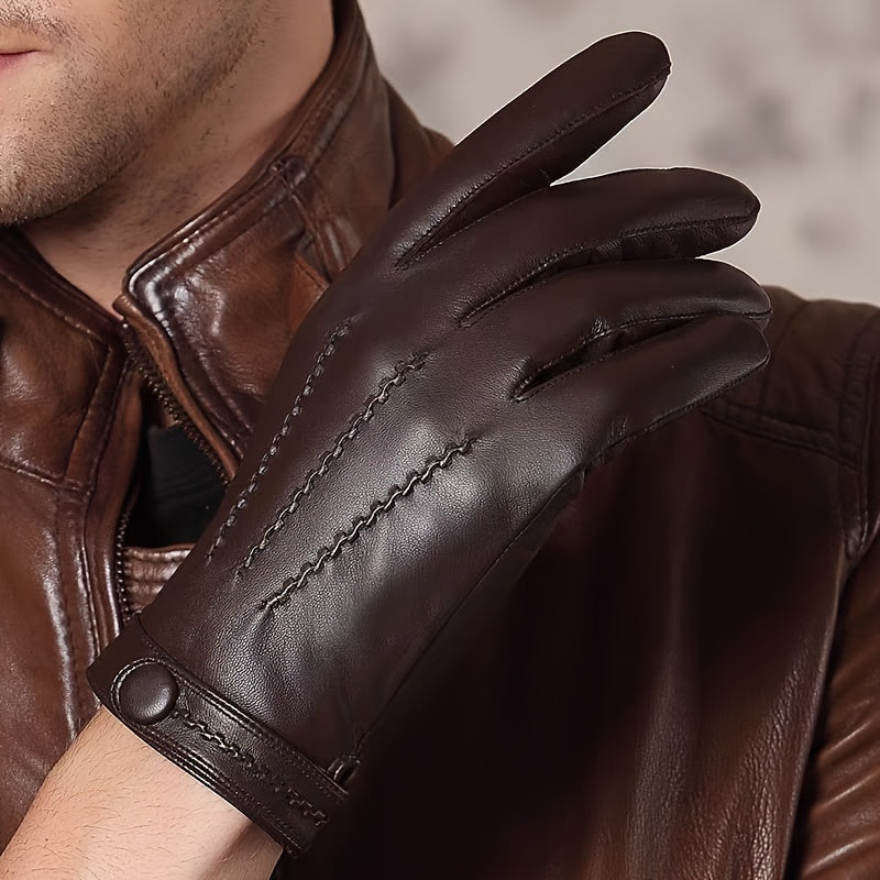 Gants en cuir, 3 coloris, cuir de mouton