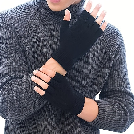 Gants sans doigts thermiques de conduite en maille — lot de 4 paires