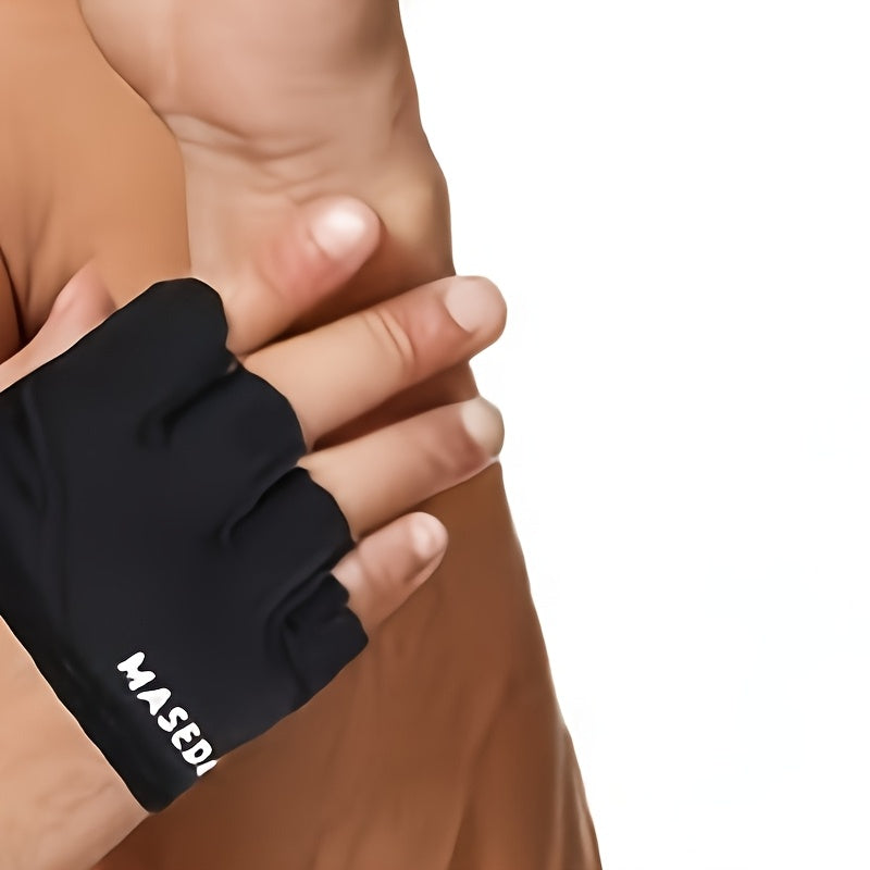 Gants de musculation à broche métal en cuir