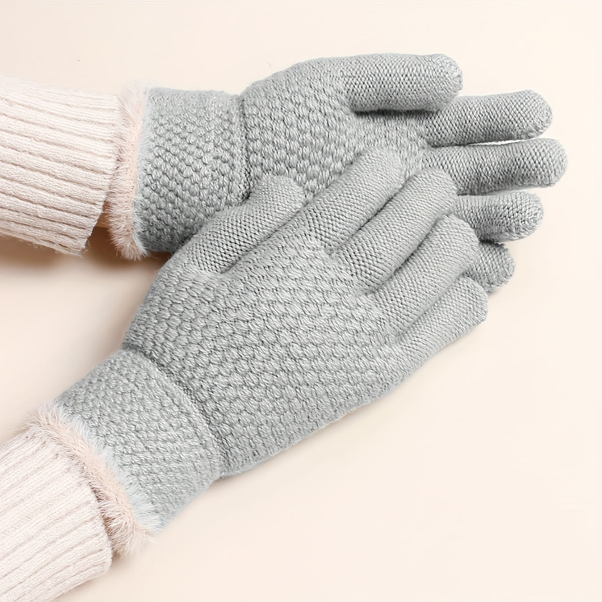 Gants en maille — lot de 2 paires, automne-hiver