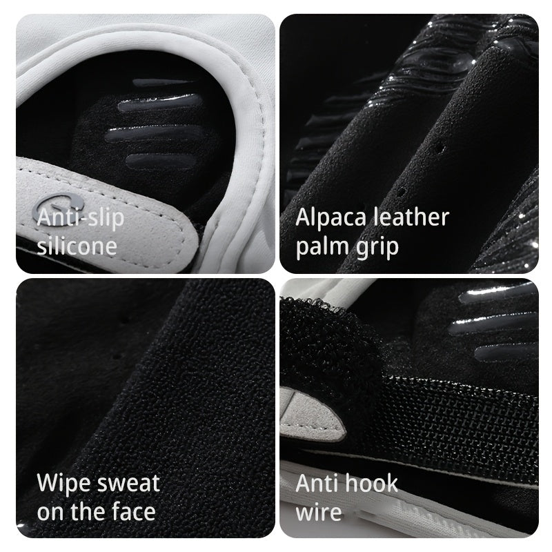 Gants de musculation sans doigts antidérapants en cuir, demi-doigts, respirant