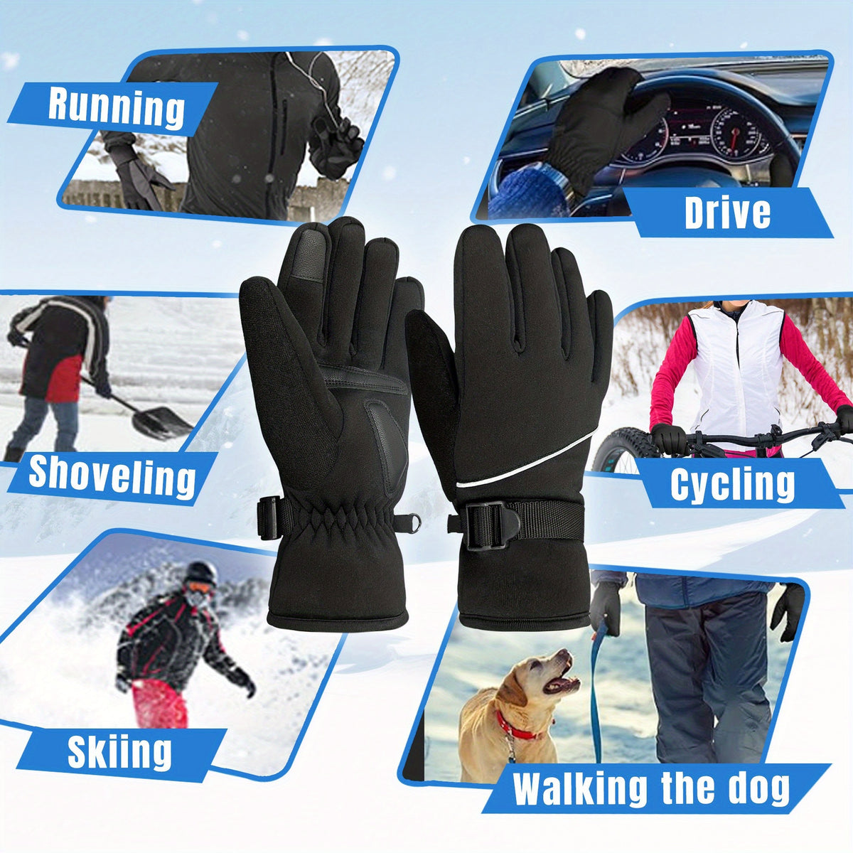 Gants de ski tactiles, du S au XL