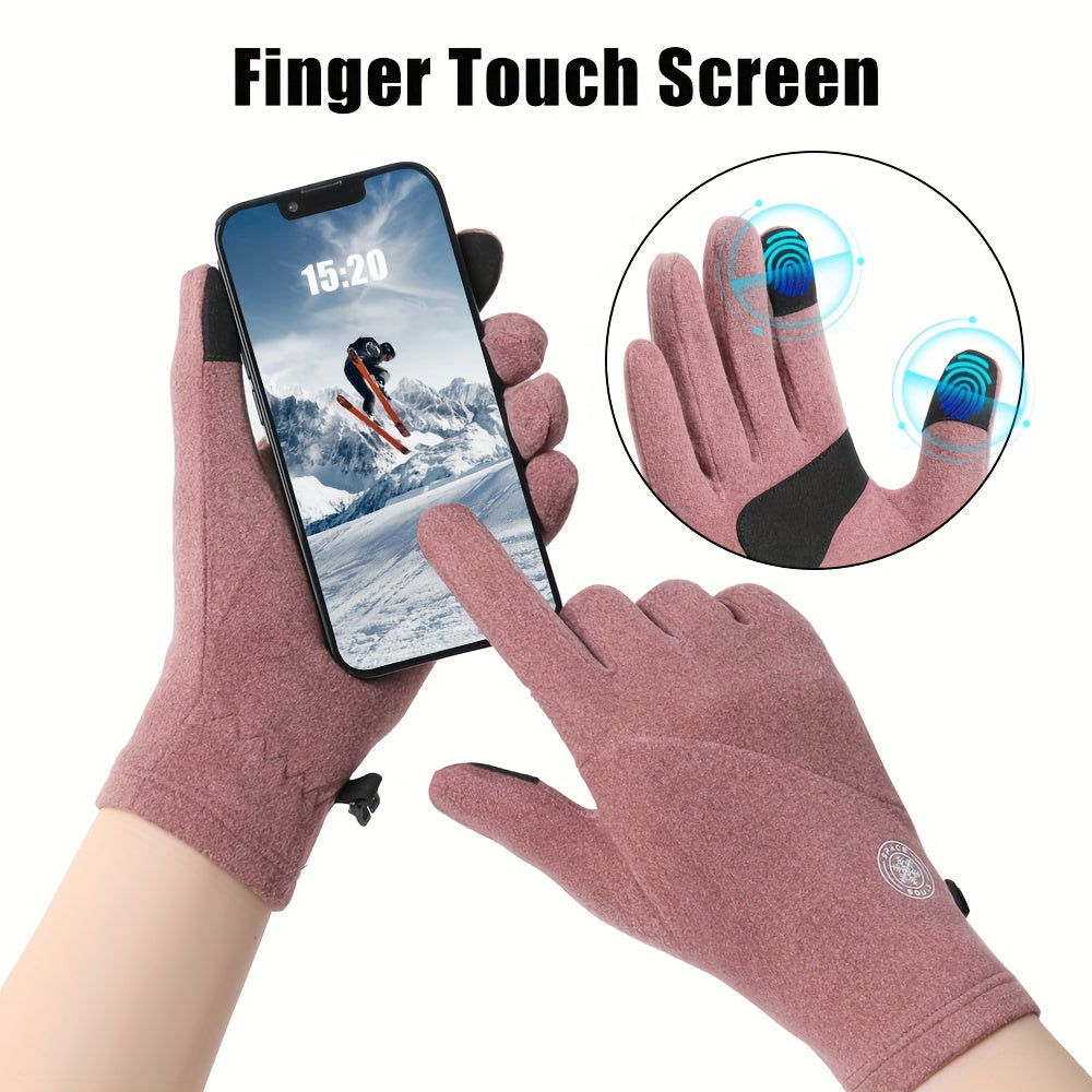 Gants tactiles doublés de ski en maille