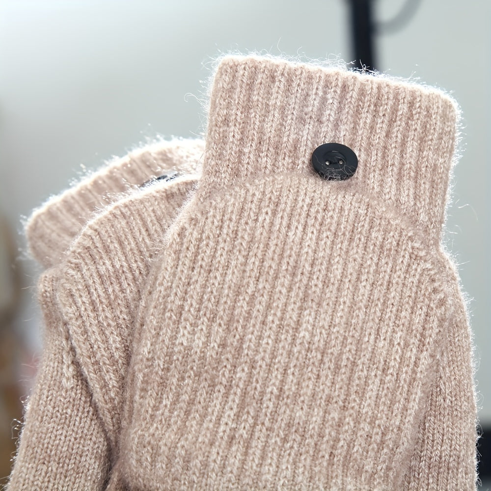 Gants sans doigts thermiques en laine