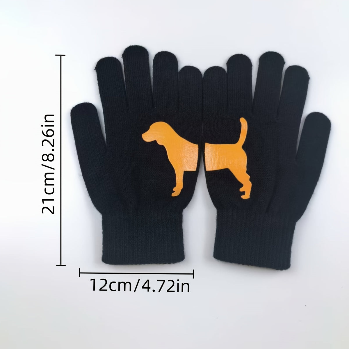 Gants coupe-vent à poignet côtelé en maille