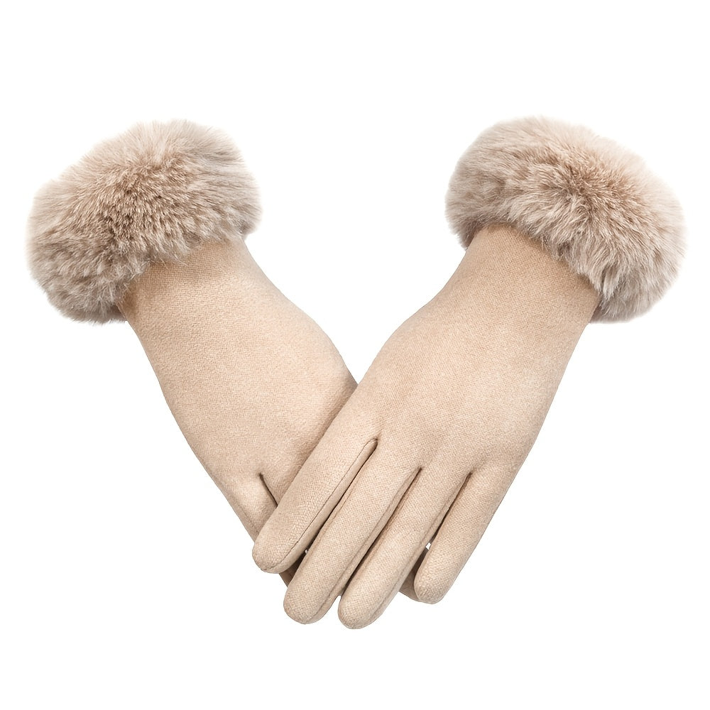 Col en fausse fourrure de lapin - kaki Image