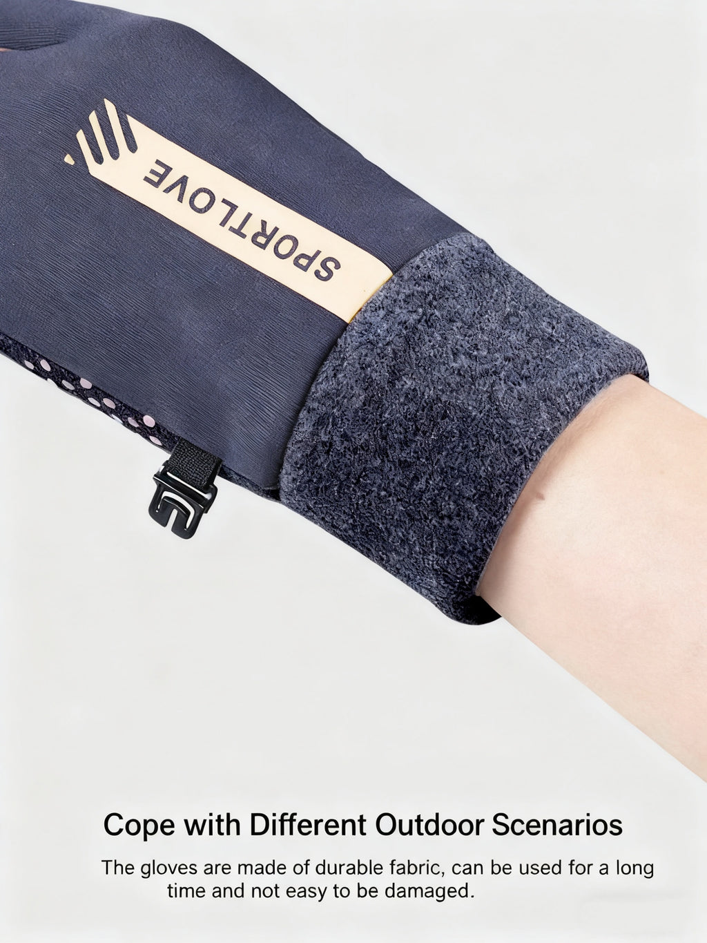 Gants coupe-vent thermiques en maille, 4 coloris, modèle femme-rose, modèle femme-gris rose