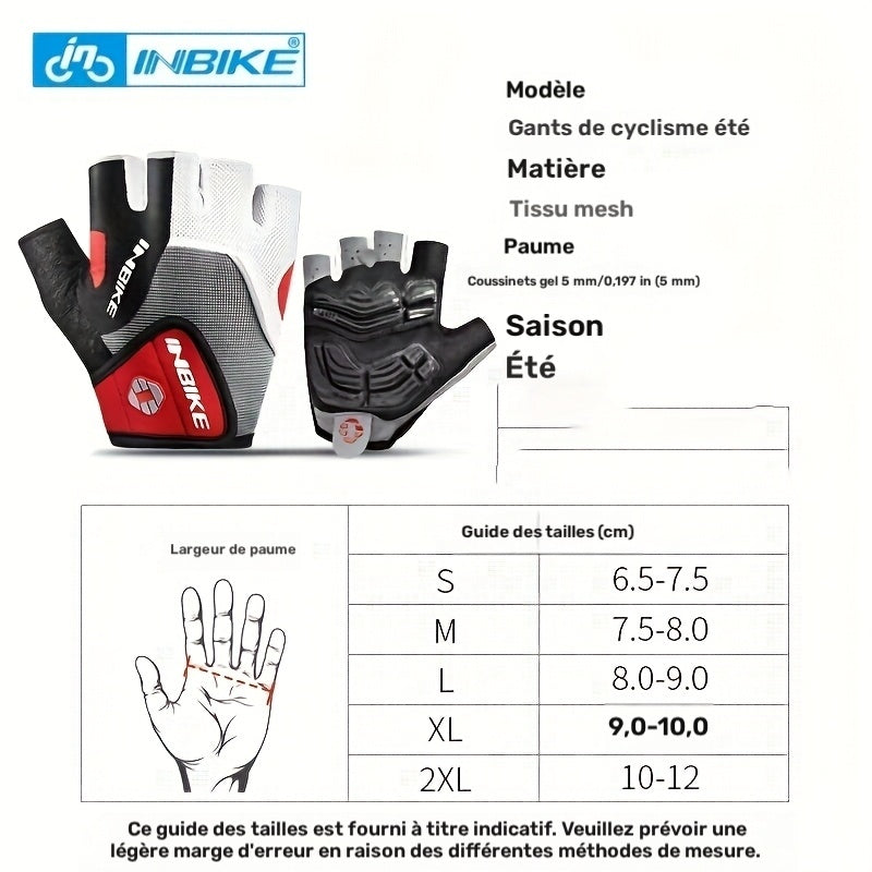 Mitaines de vélo à paume renforcée en simili cuir