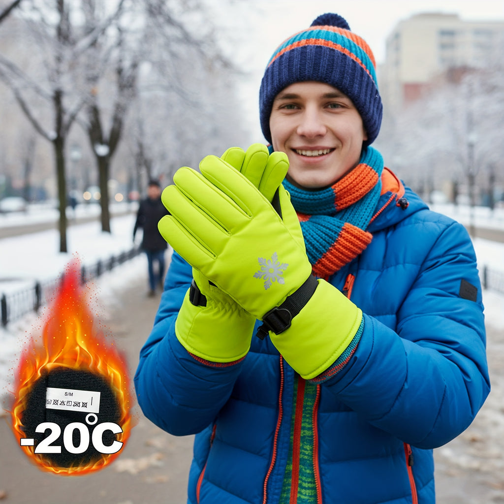 Gants de ski imperméables à flocons