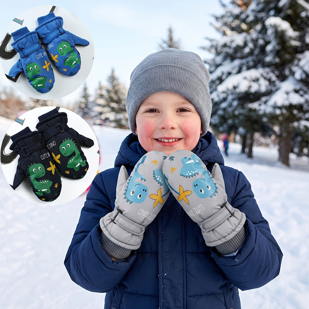 Gants de ski à dinosaures