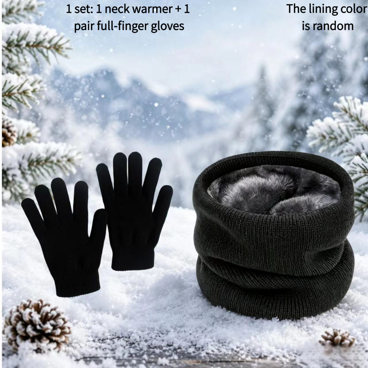 Gants en maille, tissé