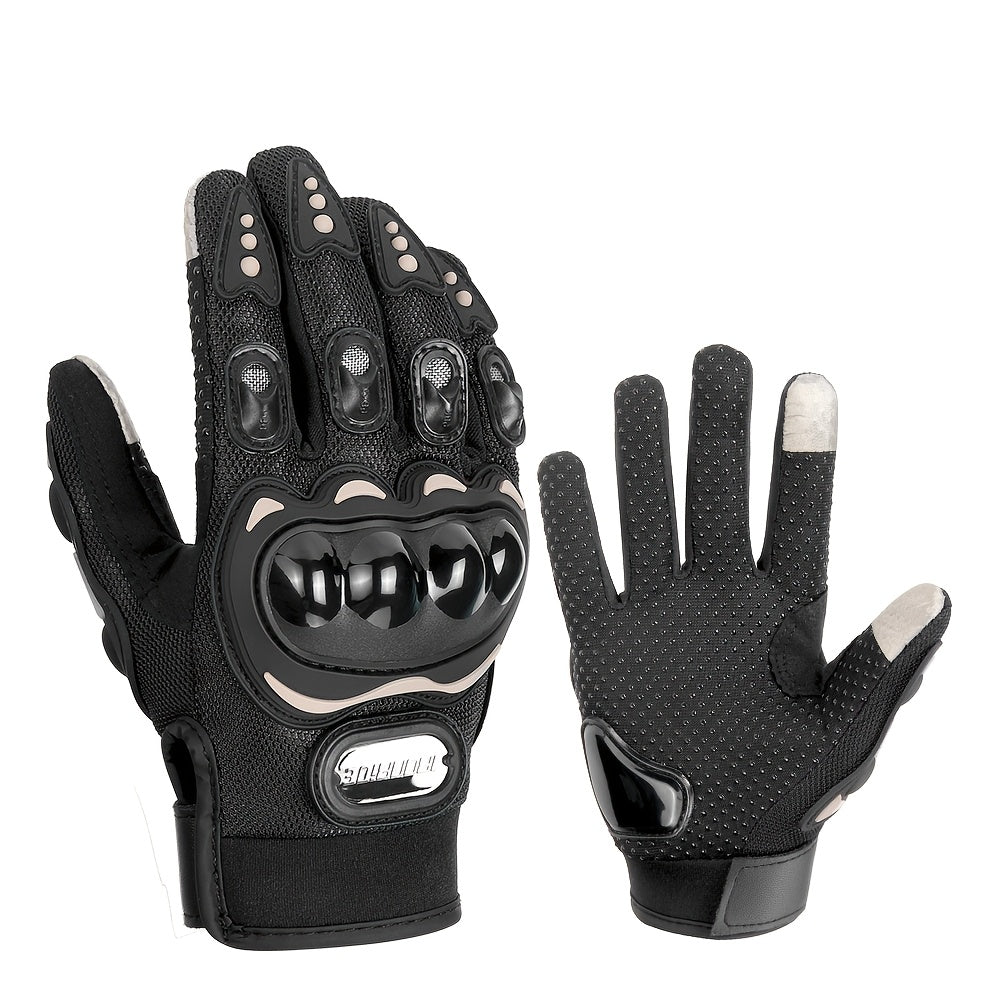 Gants de moto à coques en cuir