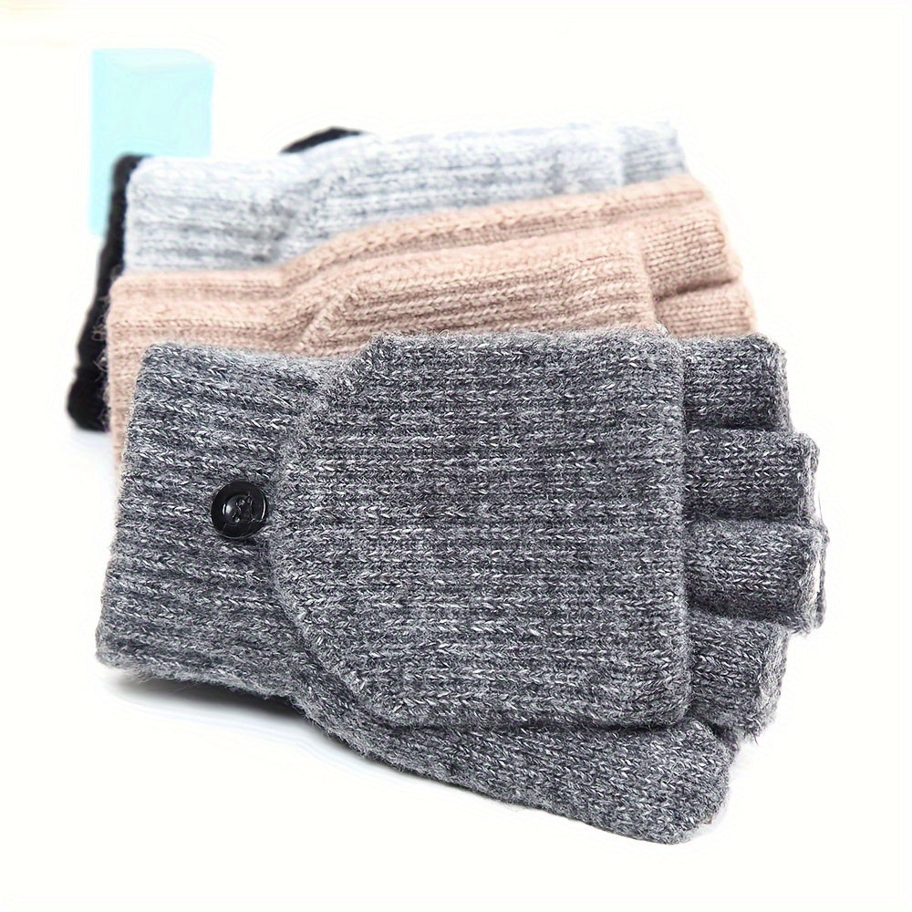 Gants sans doigts thermiques en laine