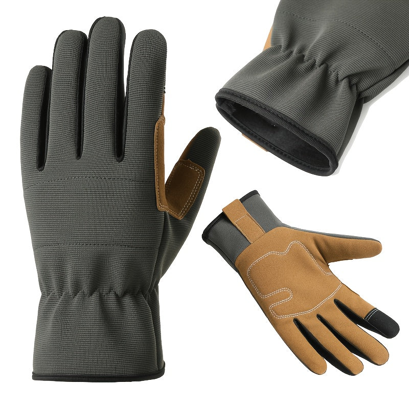 Gants en maille, noir, noir, tissé