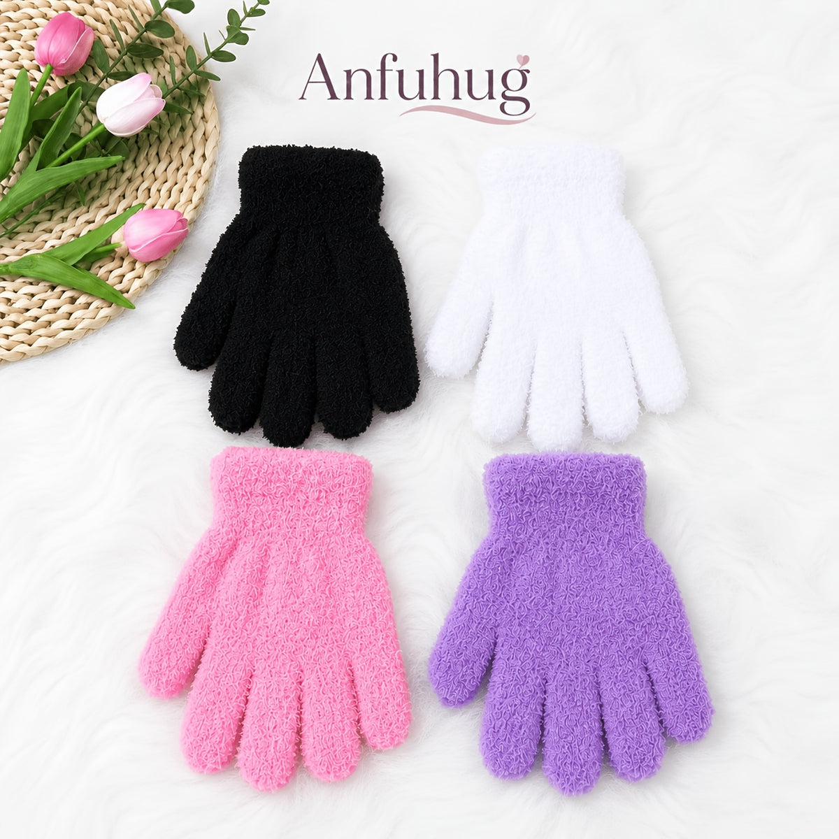 Gants coupe-vent en peluche