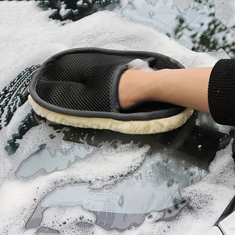 Gants de lavage en microfibre, noir