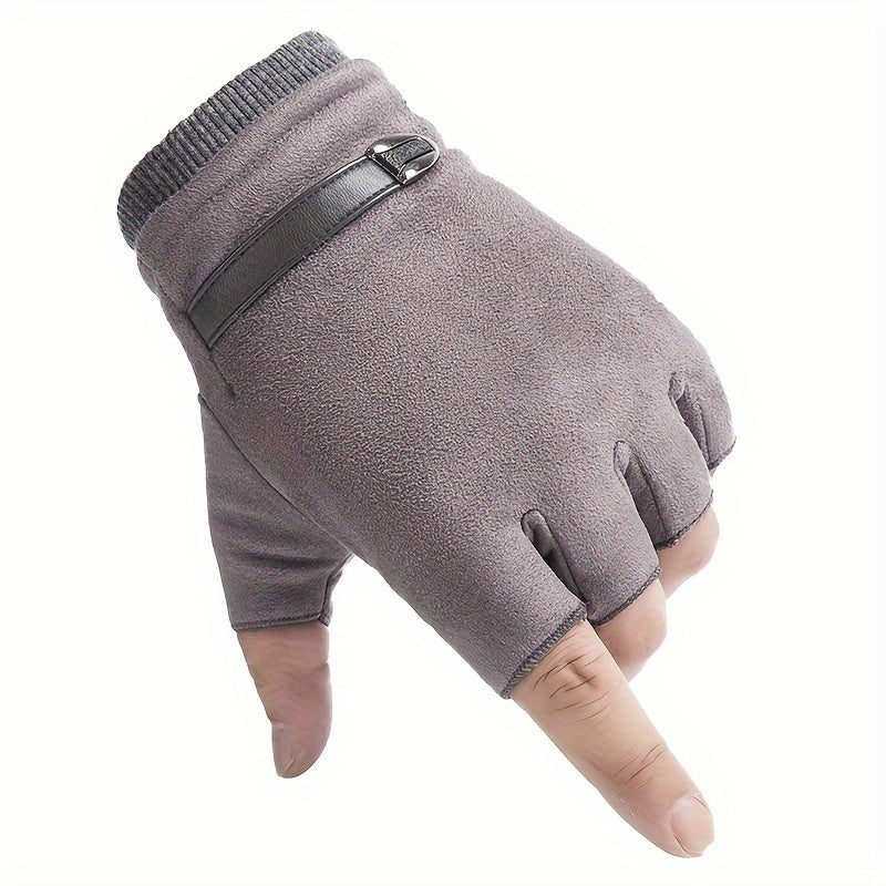 Mitaines à boucle décorative en suédine