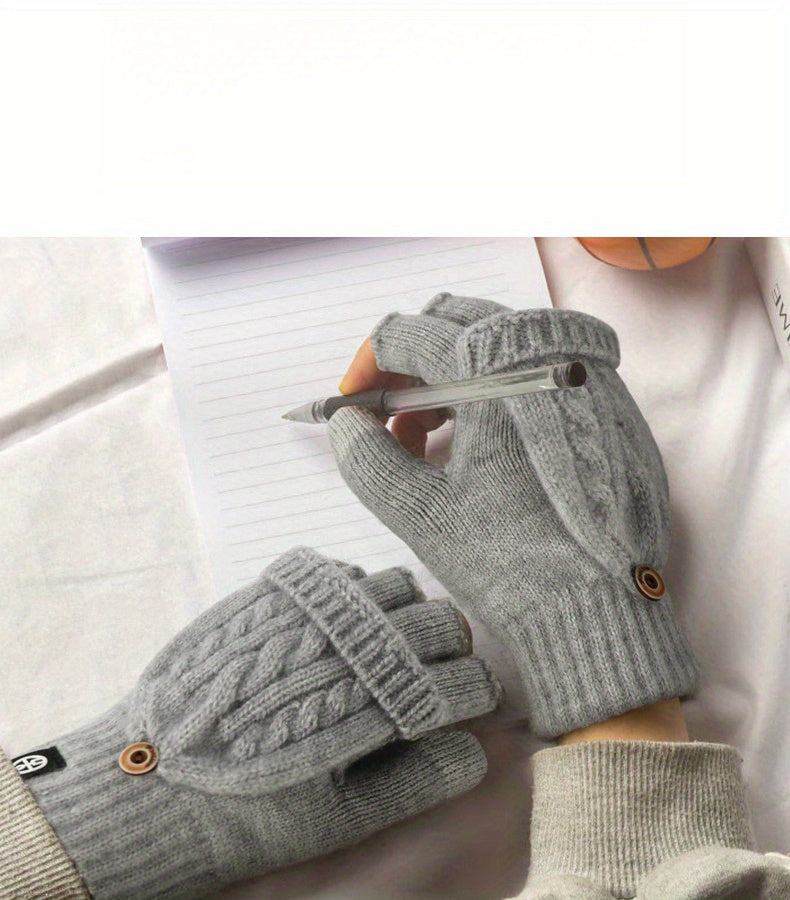 Gants sans doigts doublés en maille