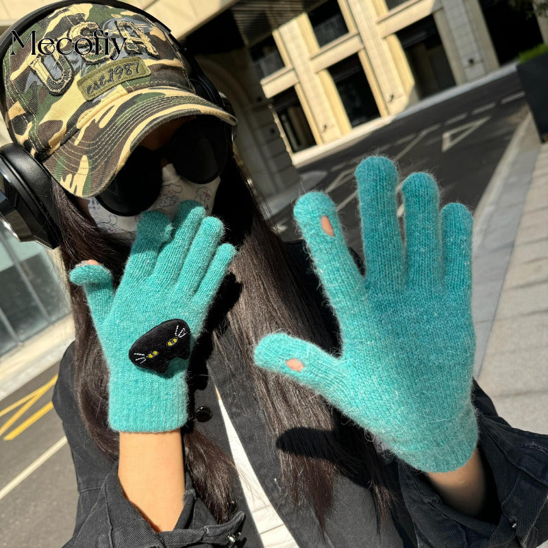 Gants thermiques en maille, 7 coloris, tactile