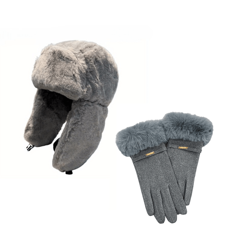 Ensemble 2 pièces — chapka et gants