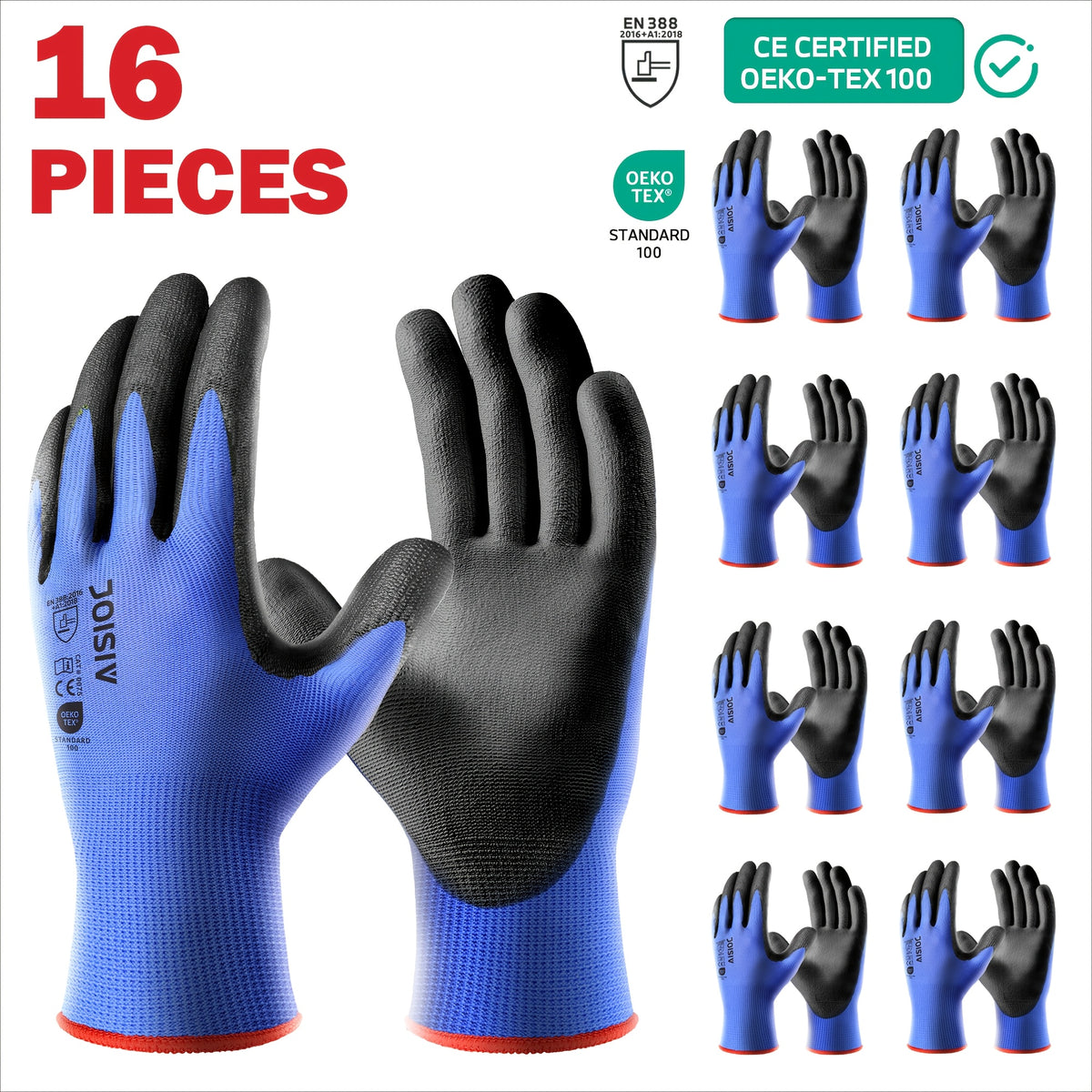 Blue-16pcs / L