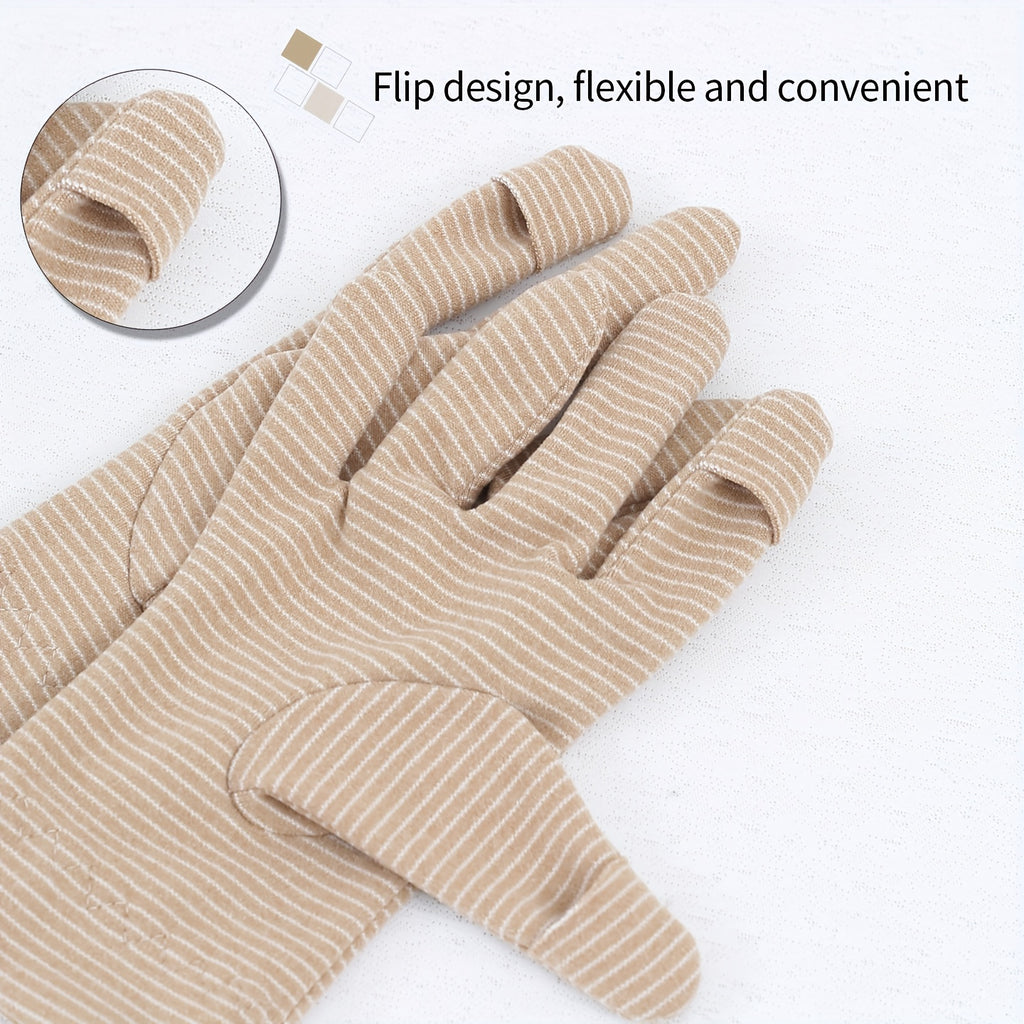 Gants sans doigts en maille, 3 coloris, noir, bleu et lavande