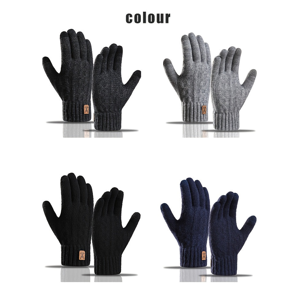 Gants tactiles thermiques de ski en laine