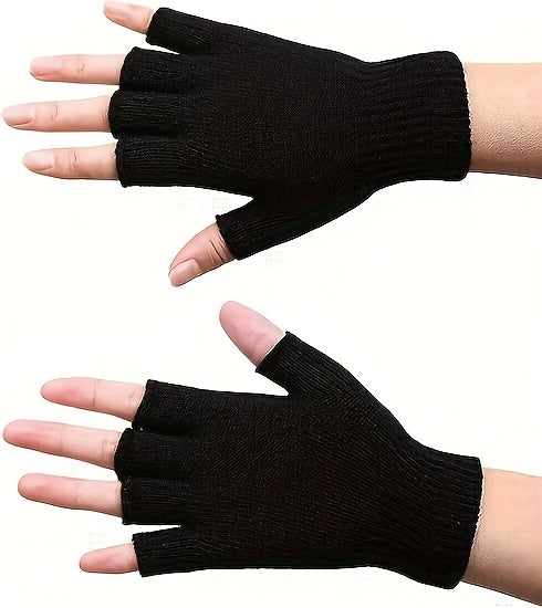 Gants sans doigts thermiques de conduite en maille — lot de 4 paires