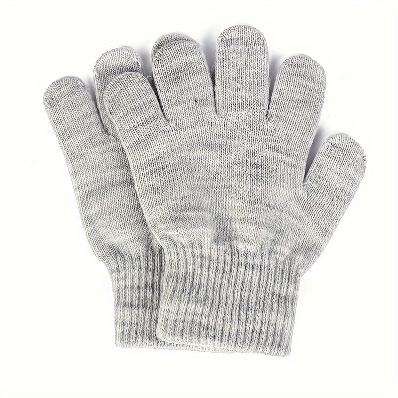 Gants en maille — lot de 5 paires, polychrome
