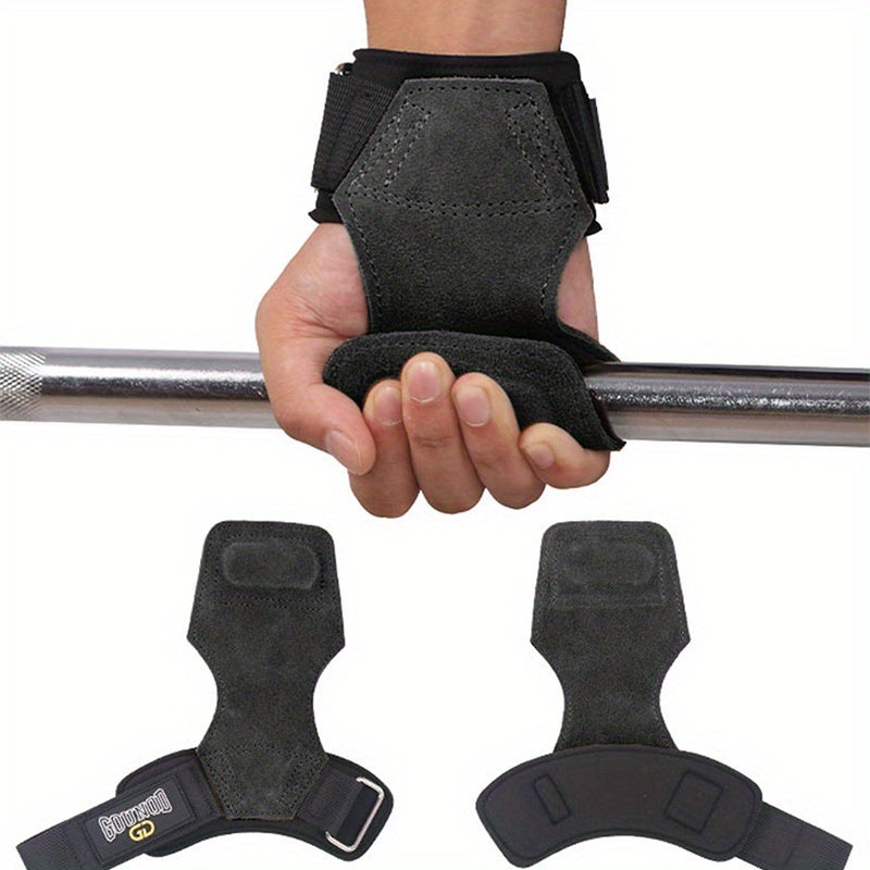 Gants de musculation à sangle de poignet en similicuir