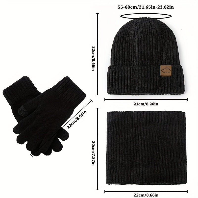 Gants tactiles thermiques en maille — lot de 3 paires, 4 coloris